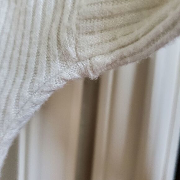 Publik sweater womens size small white turtleneck ribbed cropped short l - Picture 5 of 8